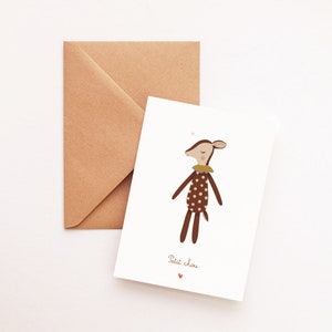 Carte doudou biche image 2