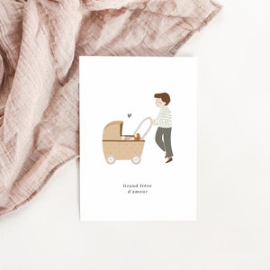 Carte grand frère - boîte souvenirs naissance