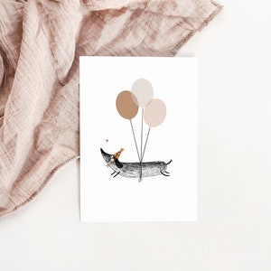 Carte chien fête anniversaire - Happy Birthday