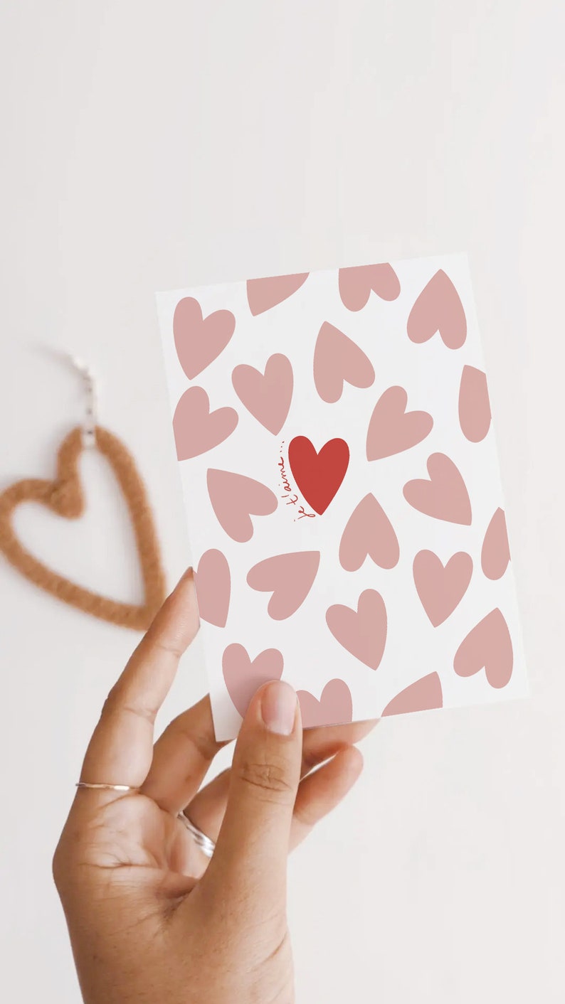 Carte Coeurs en folie, je t'aime... image 3
