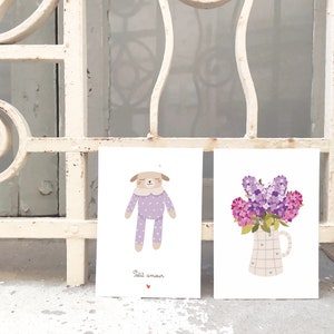 Carta bouquet lilla immagine 3