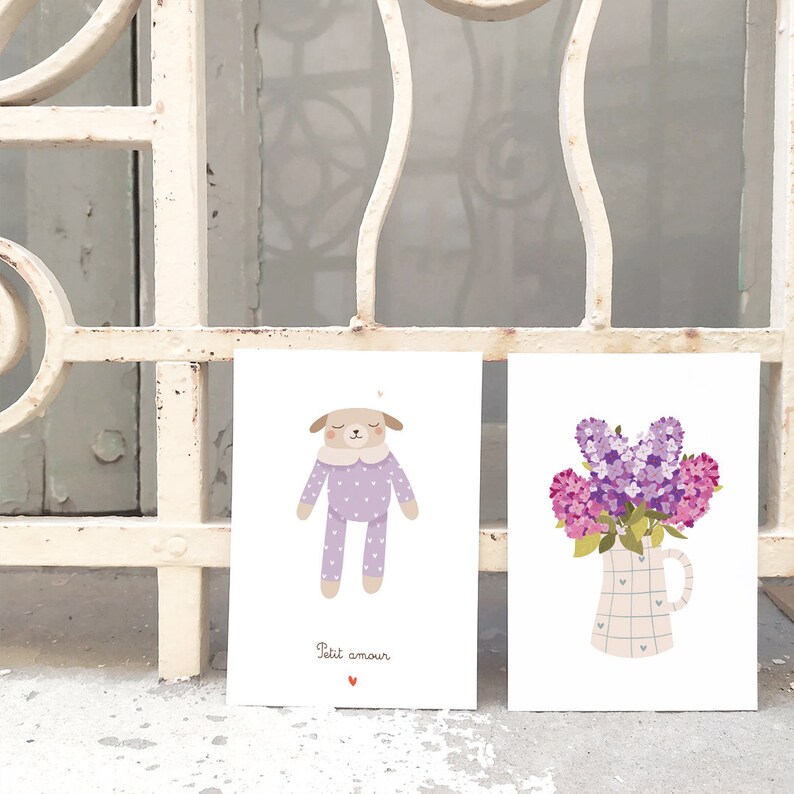 Carta bouquet lilla immagine 3