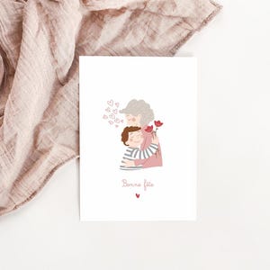 Carte Mamie et petit garçon