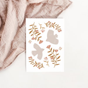 Carte envolée fleurie