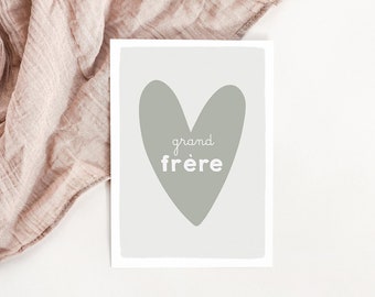 Big brother heart card - birth