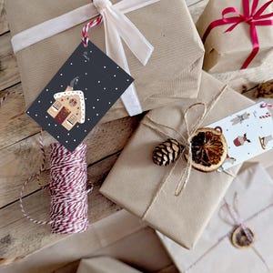 Lot 10 étiquettes cadeaux Noël "Traditionnel"