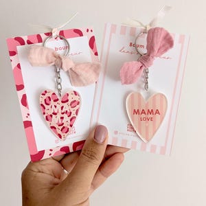 Porte-clef coeur MAMAN