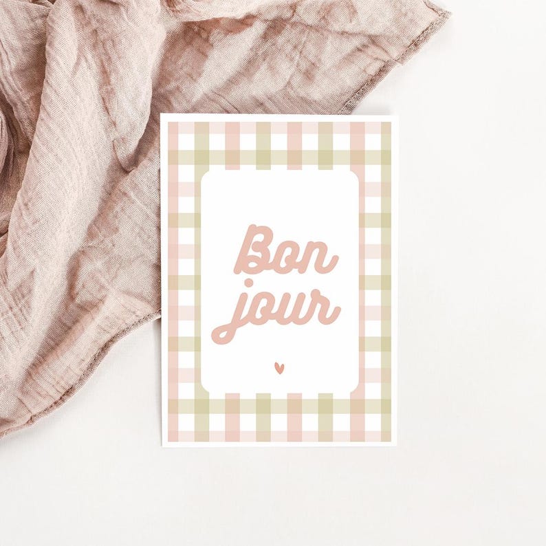 Carte Bonjour vichy image 1