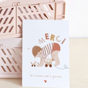 Carte Merci de m'avoir aidé à grandir - Nounou image 3