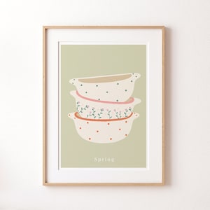 Spring bowls A4 poster