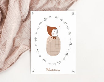 Congratulations Retro Birth Card