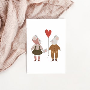 Kleine muizen liefdeskaart