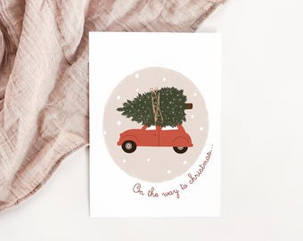 Carte En route pour Noël
