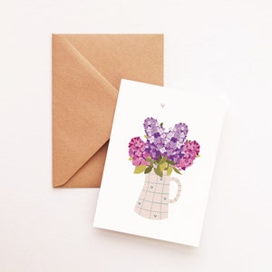 Carta bouquet lilla immagine 2