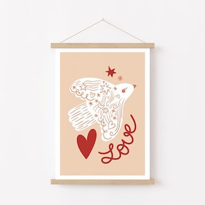 Póster A4 - Pájaro del amor