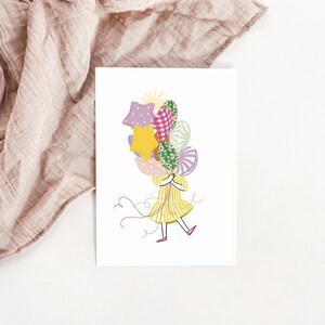 Carte Fille aux ballons image 2