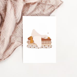 Carte Doudou oie d’automne