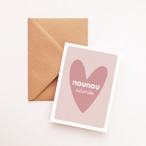 Carte Nounou adorée