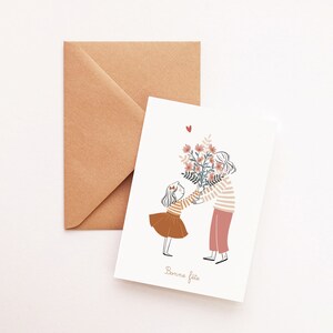 Carte amour bonne fête maman/mamie petite fille image 2