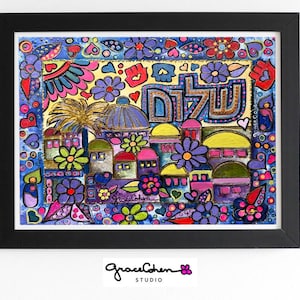 Original Judaica Art Painting – Kotel Abstract Jerusalem Wall Art | Modern Jewish Decor | Israeli Handmade Painting