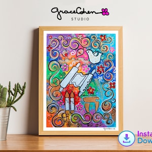 Jewish Home Blessing, Housewarming Gift, Jewish Wall Art, Hebrew Blessing Decor, Judaica Gift