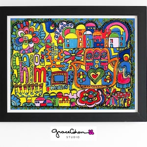 Original Judaica Painting | Jewish Home Art | Religious Artwork | Israeli Cultural Decor | Hand-Painted Spiritual Gift