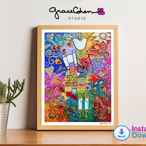 Ketubah Print Gift, Jewish Wedding Decor, Marriage Certificate Art, Anniversary Present