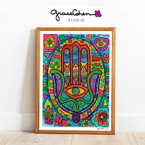 Mandala Hamsa Hand Art – Intricate Spiritual Design, Digital Wall Art, Protection Symbol Downloadable Print