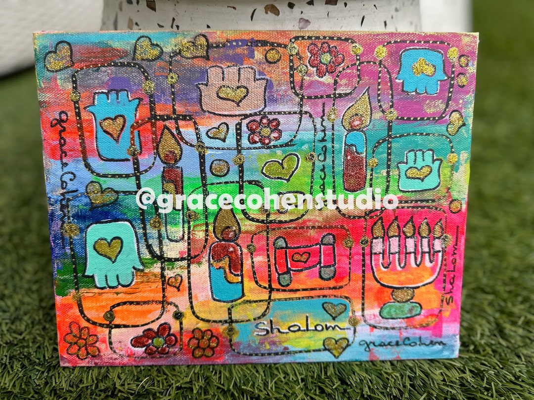 Judaica Art Painting Original Jewish Painting Judaica Gift Jewish Home