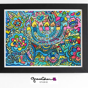 Original Judaica Painting, Jewish Home Art, Religious Artwork, Cultural Decor, Israeli Painting, Spiritual Gift