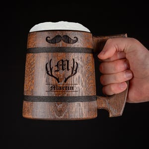 Bierkrug mit Gravur, Bierkrug mit Gravur, Bierkrug aus Holz, Bierkrug, Bierkrug mit Gravur, personalisierter Becher, Bierkrug aus Holz, Bierkrug nach Maß