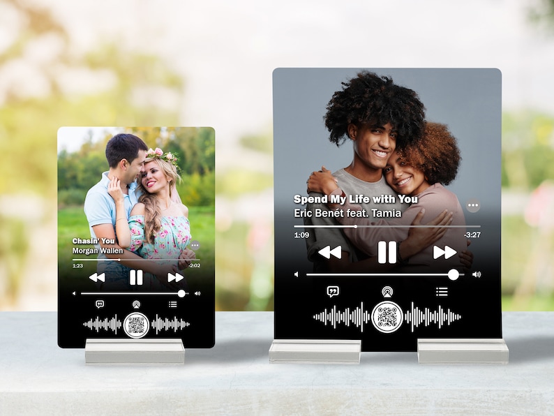 Apple Music Custom Photo Panel Music Display | Song Album Cover | Custom Code Personalized Metal Plaque 