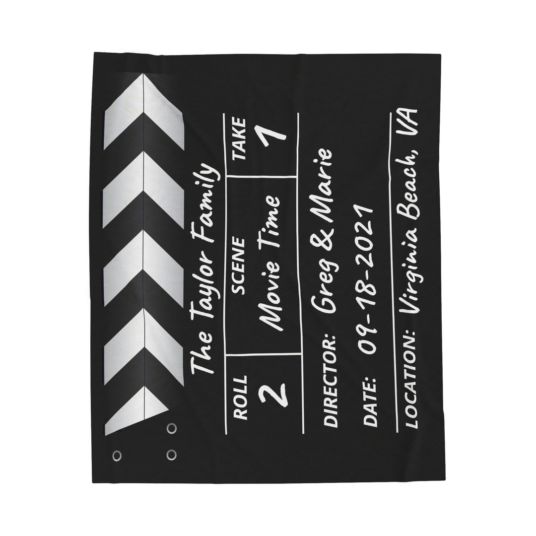 Custom Movie Night Blanket Home Theater Movie Fan Family Etsy