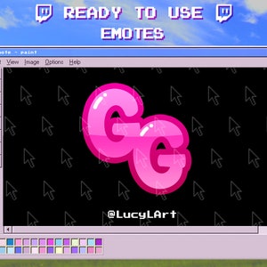 Twitch Emote / Text Emote / GG / GGs / Streamer / Aesthetic / Twitch / Youtube / Kick