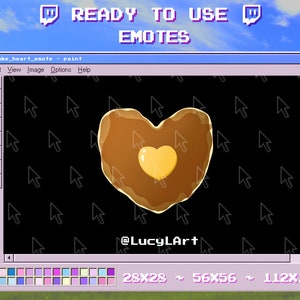 Twitch Emote / Pancake Emote/ Pancake Heart / Streamer / Aesthetic / Twitch / Food/ Breakfast
