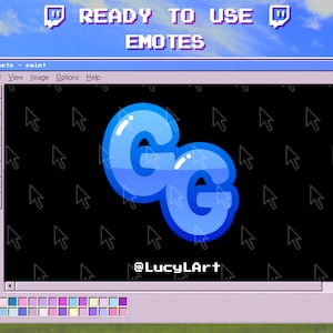Twitch Emote / Text Emote / GG / GGs / Streamer / Ästhetik / Twitch / Youtube / Kick