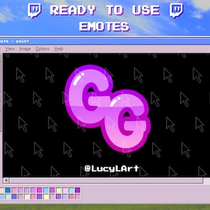 Twitch Emote / Text Emote / GG / GGs / Streamer / Aesthetic / Twitch / Youtube / Kick