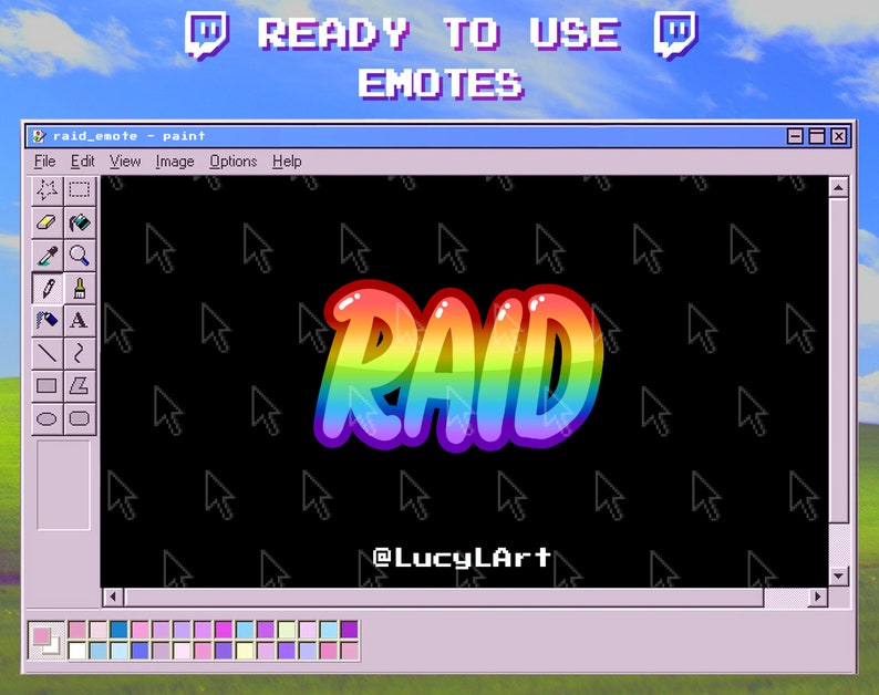 Raid Text Sticker Twitch Emote / Text Emote / RAID / Streamer / Aesthetic / Twitch ...