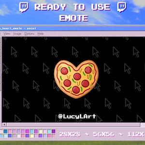 Twitch Emote / Heart Emote/ Pizza Heart / Streamer / Aesthetic / Twitch / Food/ Italy