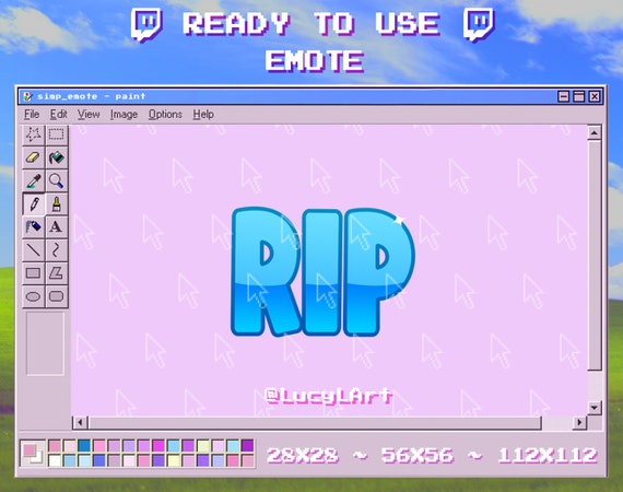 Twitch Emote Text Emote Cute Rip Streamer Aesthetic Etsy