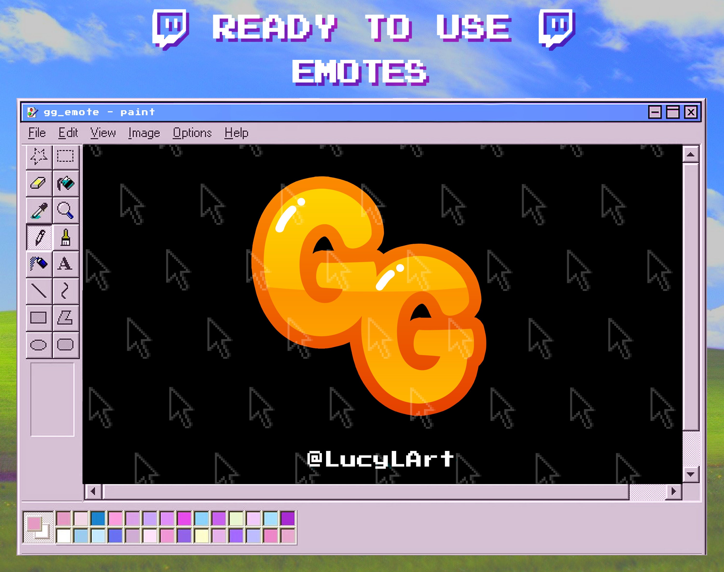 Twitch Emote / Text Emote / GG / GGs / Streamer / Ästhetik / Twitch / Youtube / Kick