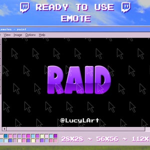 Twitch Emote / Text Emote/ RAID / Streamer / Aesthetic / Twitch / Pink