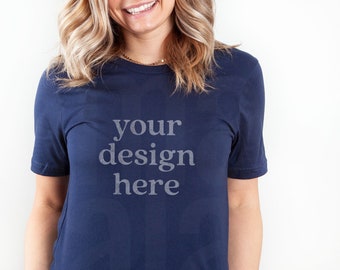 Download Navy Shirt Mockup Etsy