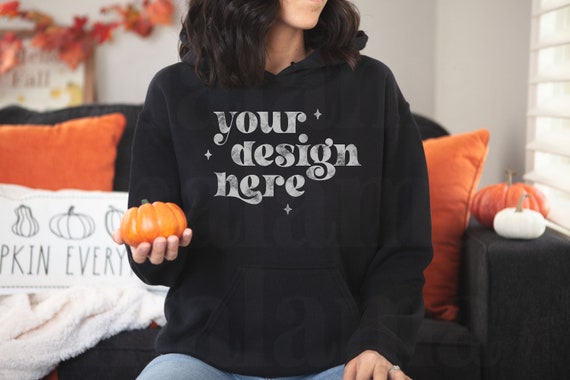 Black Gildan 18500 Mockup, Hoodie Mockup, Halloween Mockup, Black Hoodie Mockup, Fall Mockup, Model Mockup, Cute Sweatshirt Mockup