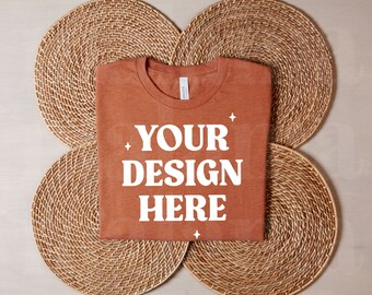 Bella Canvas 3001 Heather Autumn Mockup, Bella Canvas Heather Autumn Mockup, 3001 Shirt Mockup, 3001 Mockup, Heather Autumn Shirt Mockup