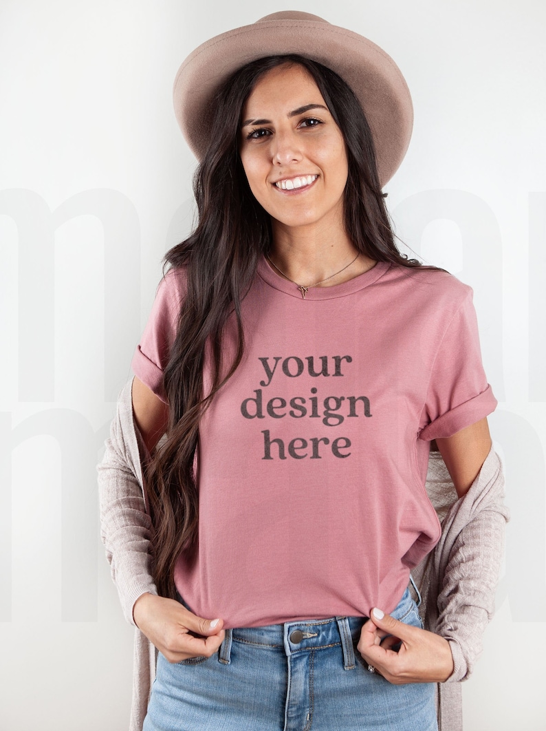 Mauve 3001 Mockup Lifestyle Mockup Bella Canvas Mauve Shirt Mockup Bella Canvas 3001 Mockup Model Mockup Bella Canvas Mauve Flatlay