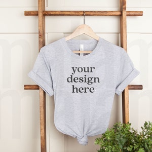 3001 Athletic Heather Mockup, Bella Canvas 3001 Mockup, Spring Mockup, Athletic heather Mockup, Hanging Shirt Mockup