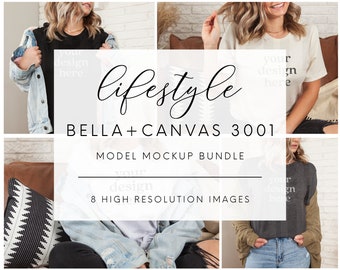 Mockup Bundle, Bella Canvas 3001 Mockup, Model Mockup, Lifestyle Mockups, Tshirt Bundle, Shirt Bundle, 3001 Mockup
