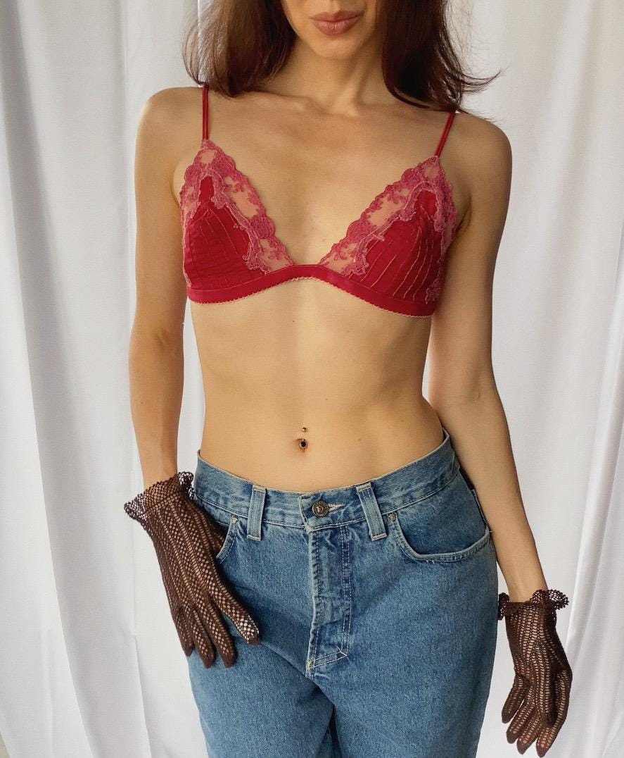 Soutien-gorge La Perla En Organza Et Dentelle Noir, Taille 80B (1B) - Neuf Sans étiquettes