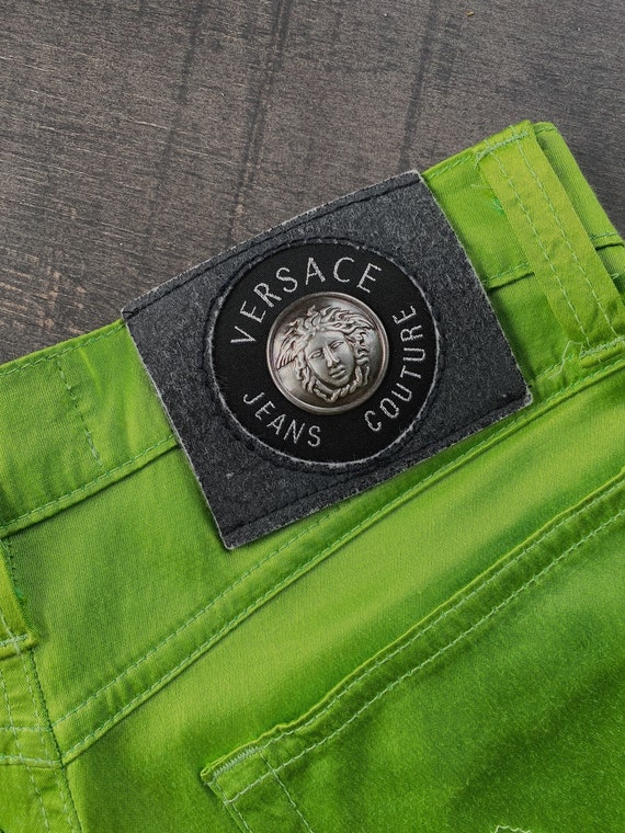 1990 GIANNI VERSACE / COTTON TROUSER IN LIME GREEN